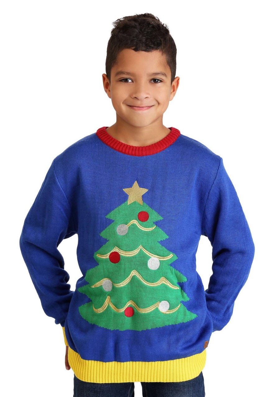 * | Tipsy Elves Youth Tacky Tree Ugly Christmas Sweater