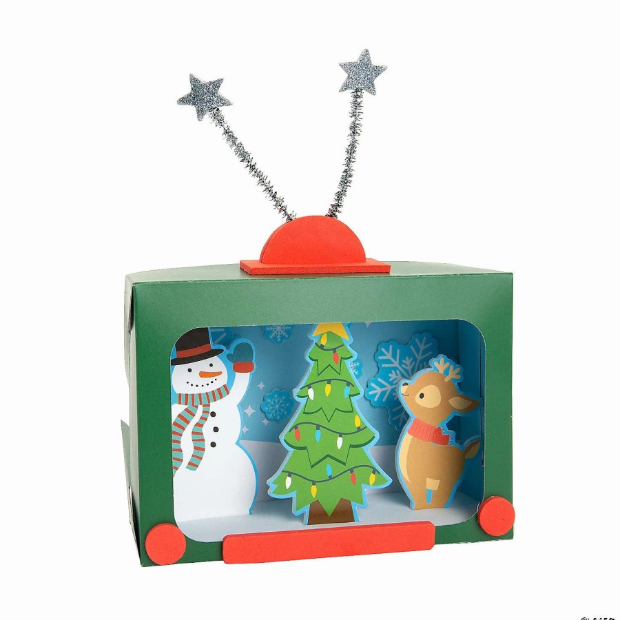 * | 3D Groovy Tv Christmas Scene Craft Kit Makes 12