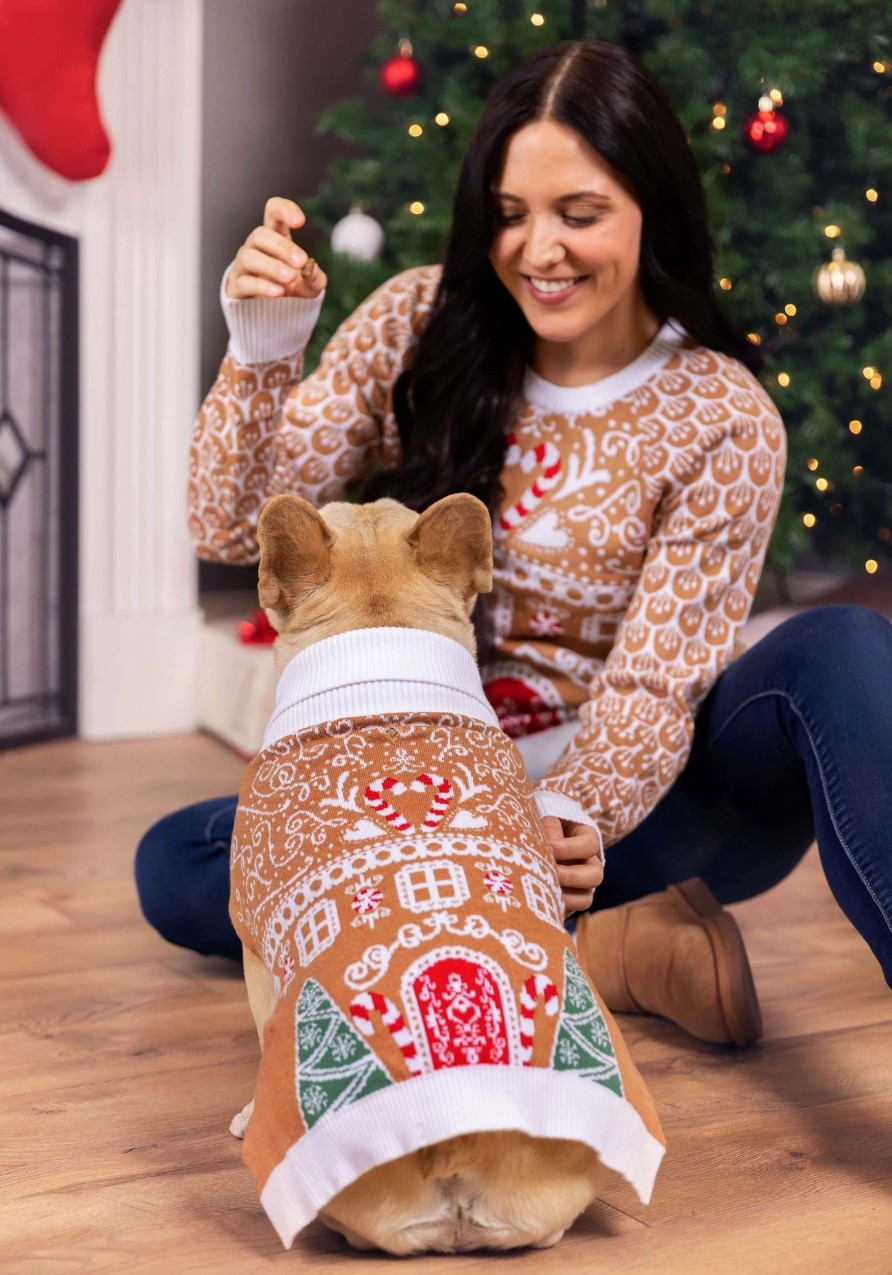 * | Gingerbread House Ugly Christmas Sweater For Women