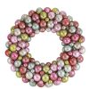 * | Multi Colored Pastel Christmas Ball Wreath