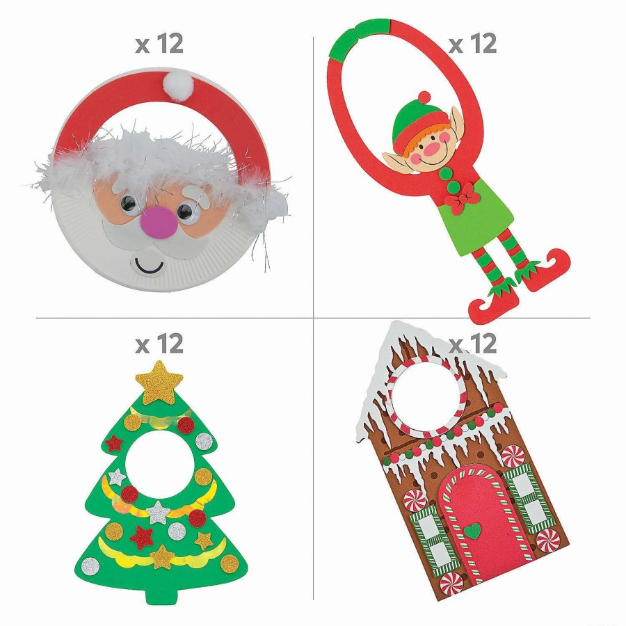 * | Christmas Doorknob Hanger Craft Kit Assortment Makes 48