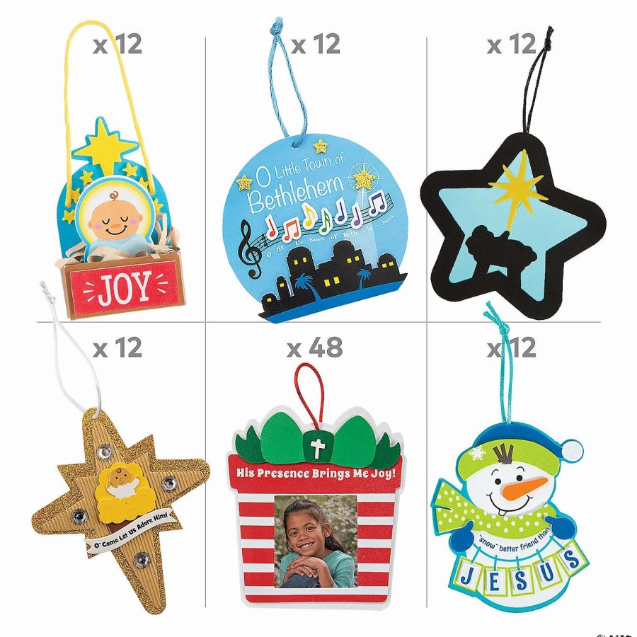 * | Religious Christmas Ornament Craft Kit Assortment Makes 108