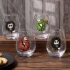 * | Nightmare Before Christmas Holiday Art 4 Piece Stemless Glass Set