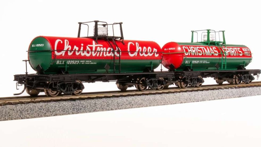 * | Broadway Limited 7679 Ho Christmas Scheme 6000 Gallon Tank Car (Pack Of 2)