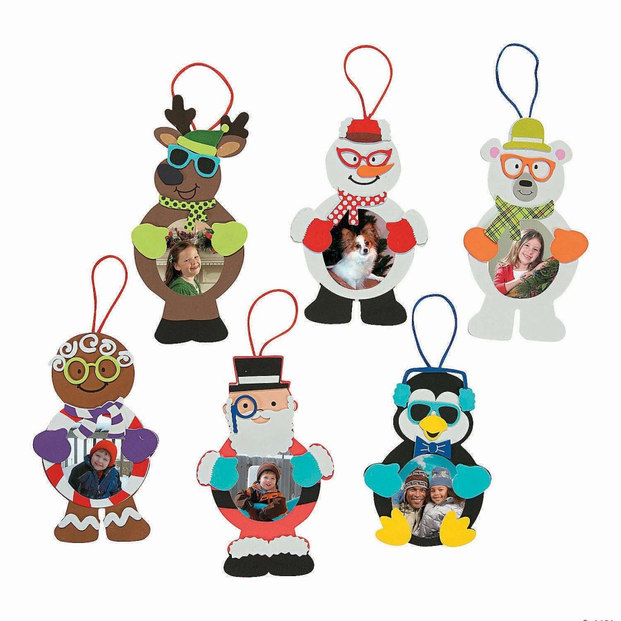 * | Silly Christmas Character Picture Frame Ornament Craft Kit Makes 12