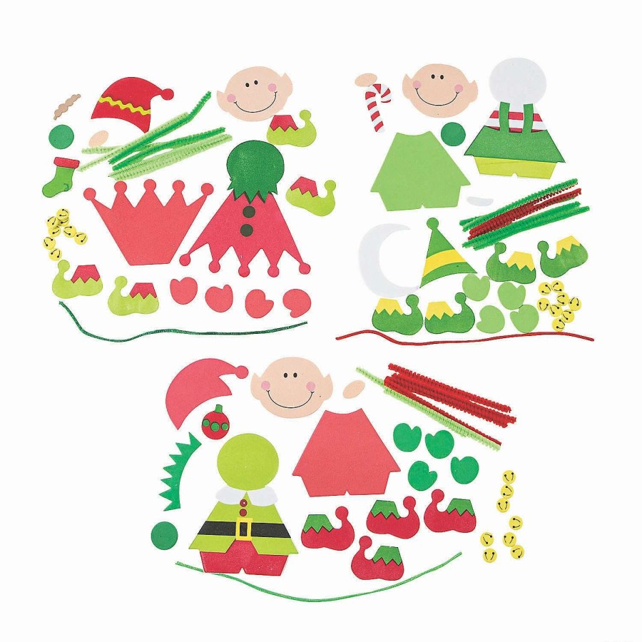 * | Make-An-Elf Christmas Craft Kit Makes 12