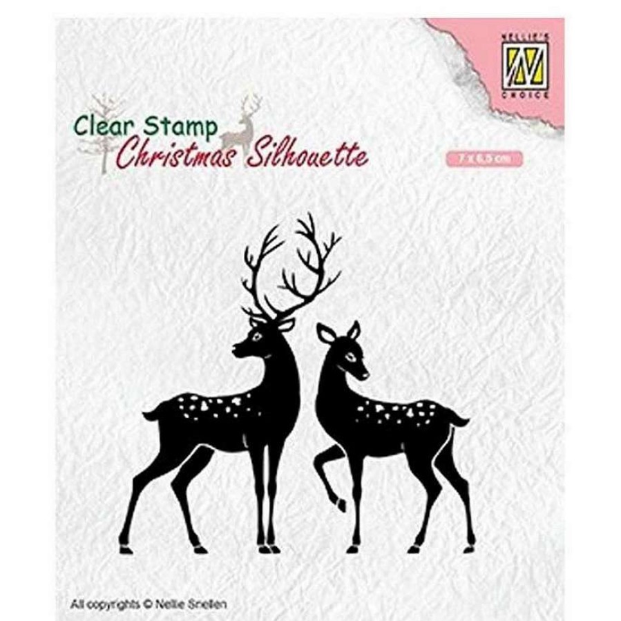 * | Nellie'S Choice Clear Stamp Christmas Silhouette Deer