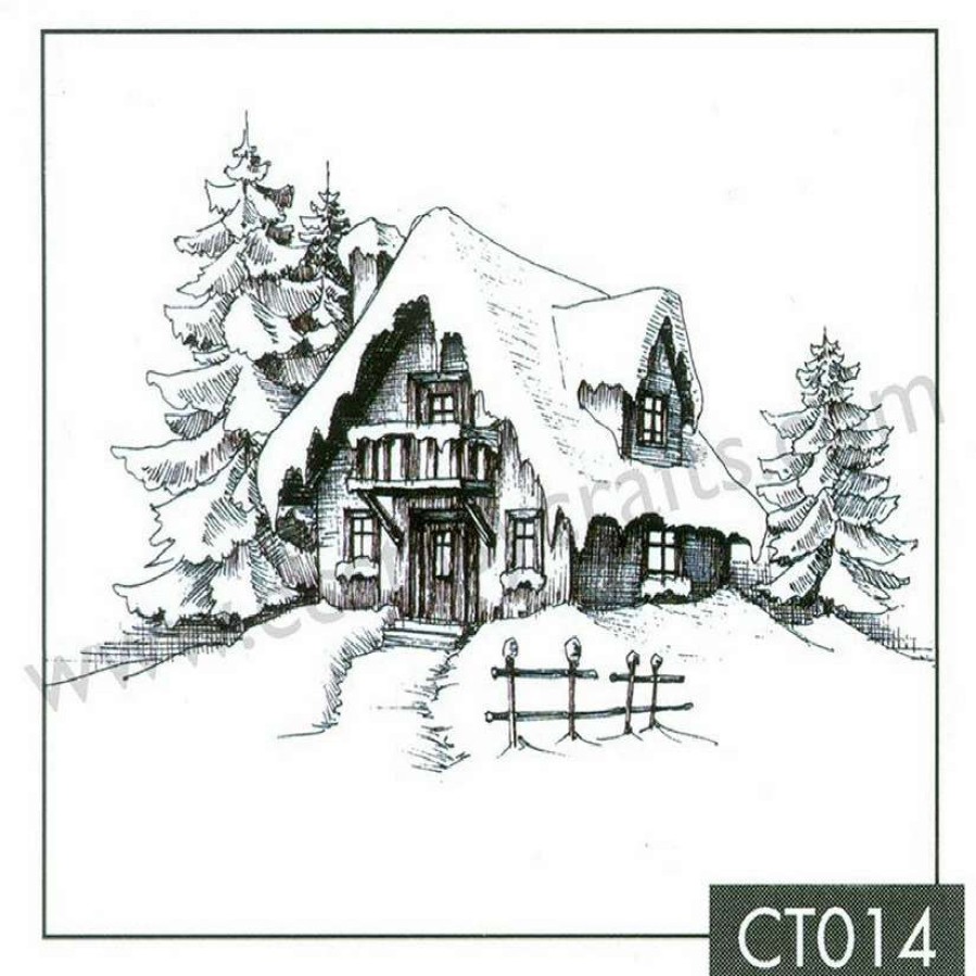 * | Nellie'S Choice Clear Stamp Christmas Time Snowy House