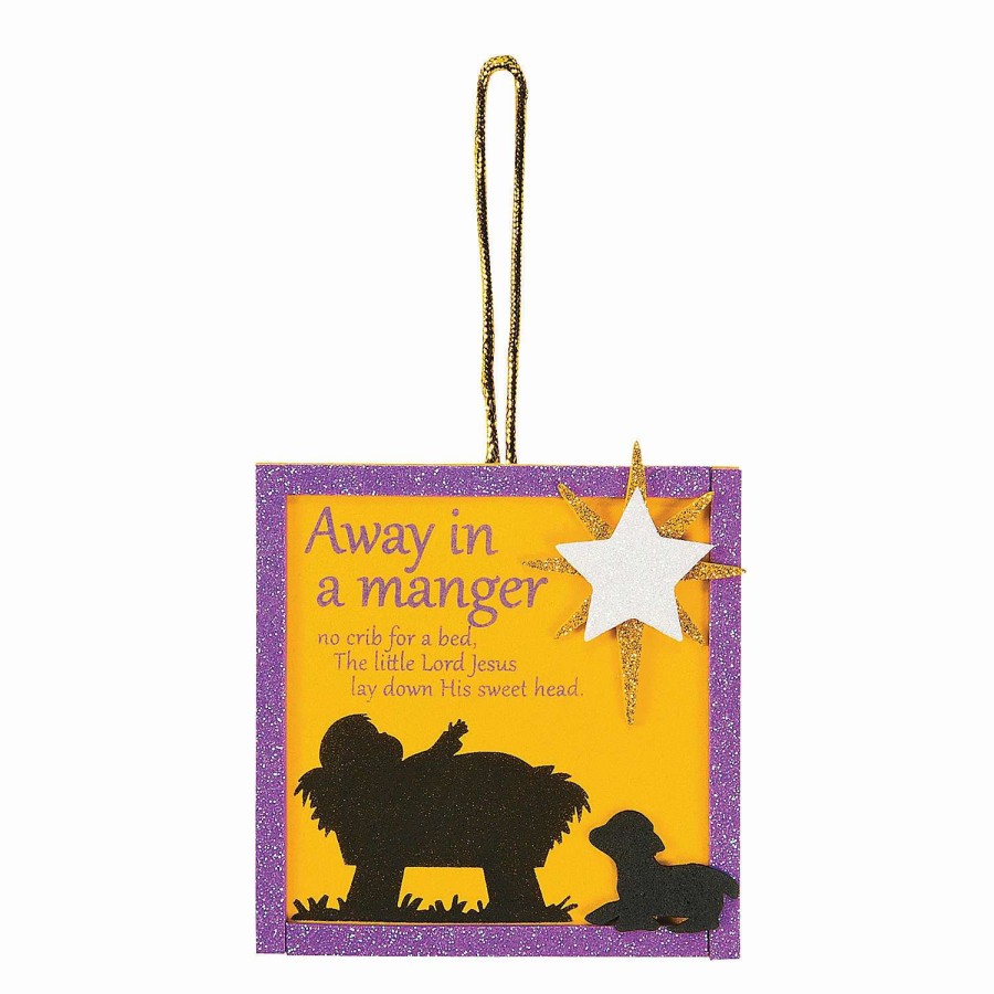 * | Away In A Manger Christmas Ornament Craft Kit Makes 12