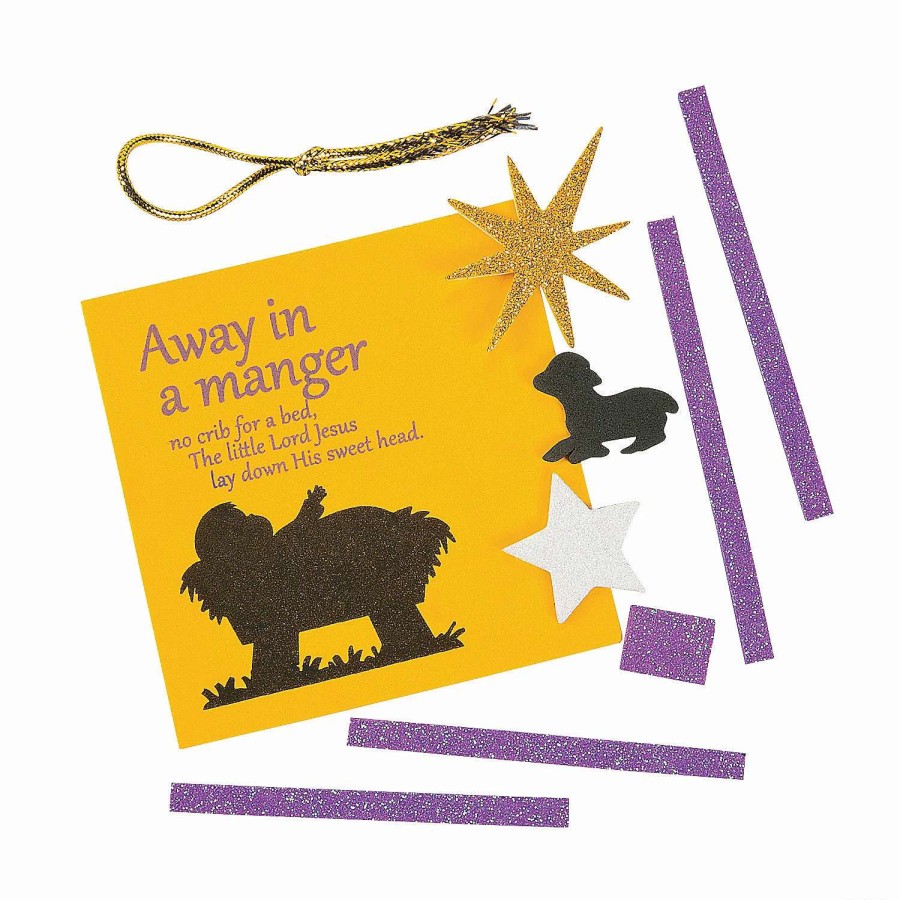 * | Away In A Manger Christmas Ornament Craft Kit Makes 12