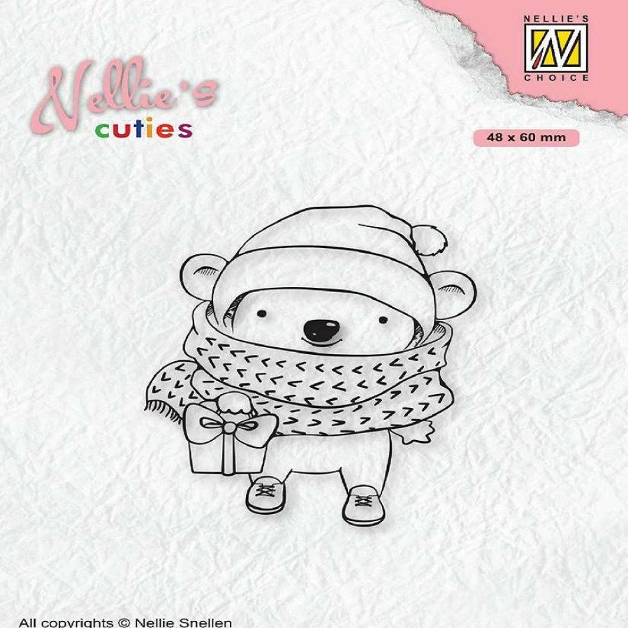 * | Nellie'S Choice Clear Stamp Christmas Cuties Koala With Parcel