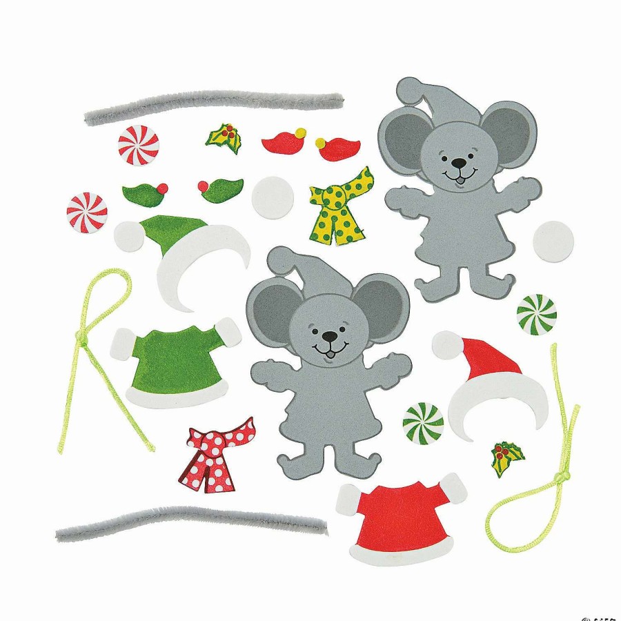 * | Christmas Mice Ornament Craft Kit Makes 12