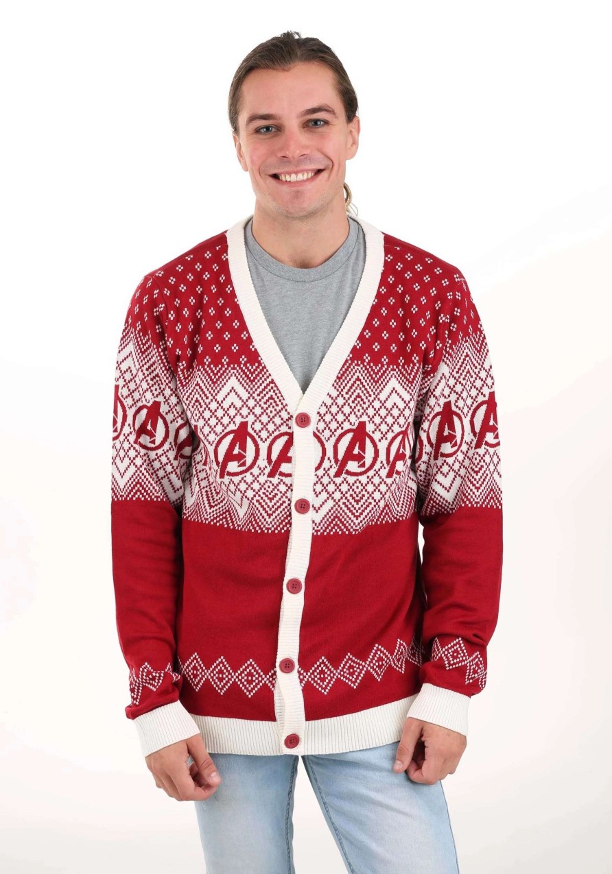 * | Marvel Avengers Ugly Christmas Cardigan Sweater For Adults