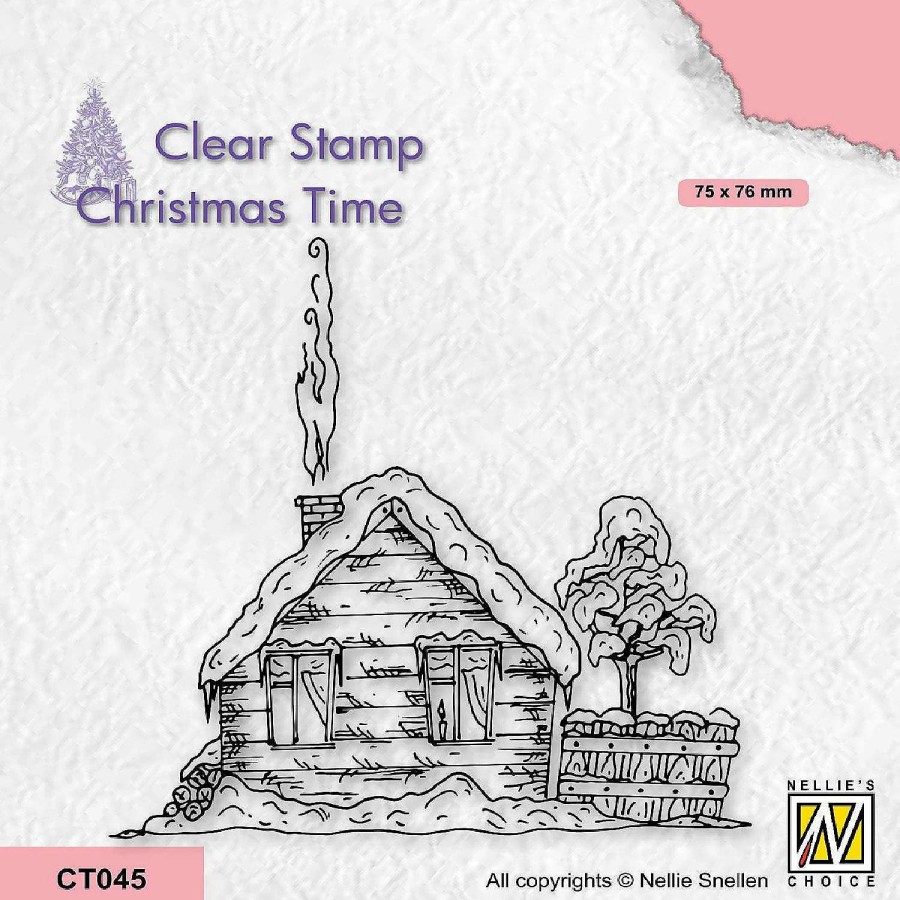 * | Nellie'S Choice Clear Stamp Christmas Time Snowy Cottage2