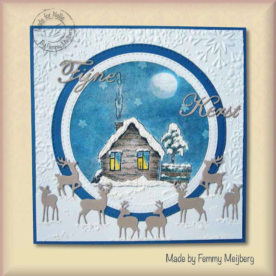 * | Nellie'S Choice Clear Stamp Christmas Time Snowy Cottage2