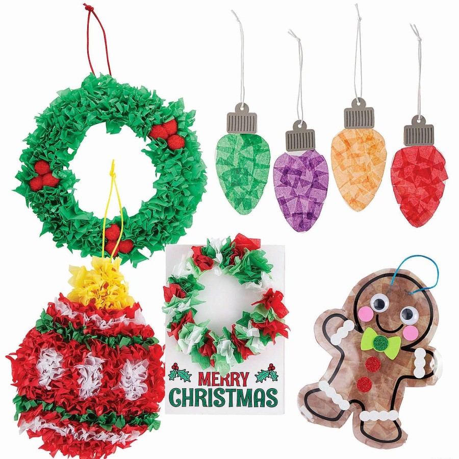 * | Tissue Paper Christmas Craft Kit For 12