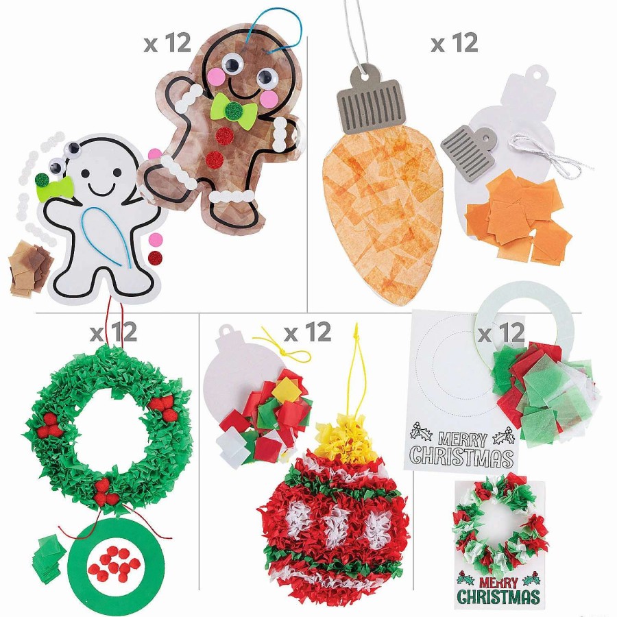 * | Tissue Paper Christmas Craft Kit For 12