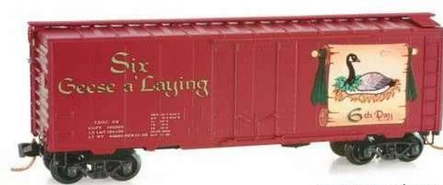 * | Micro-Trains 02100506 N Six Geese A' Laying 40 Plug Door Christmas Boxcar #06