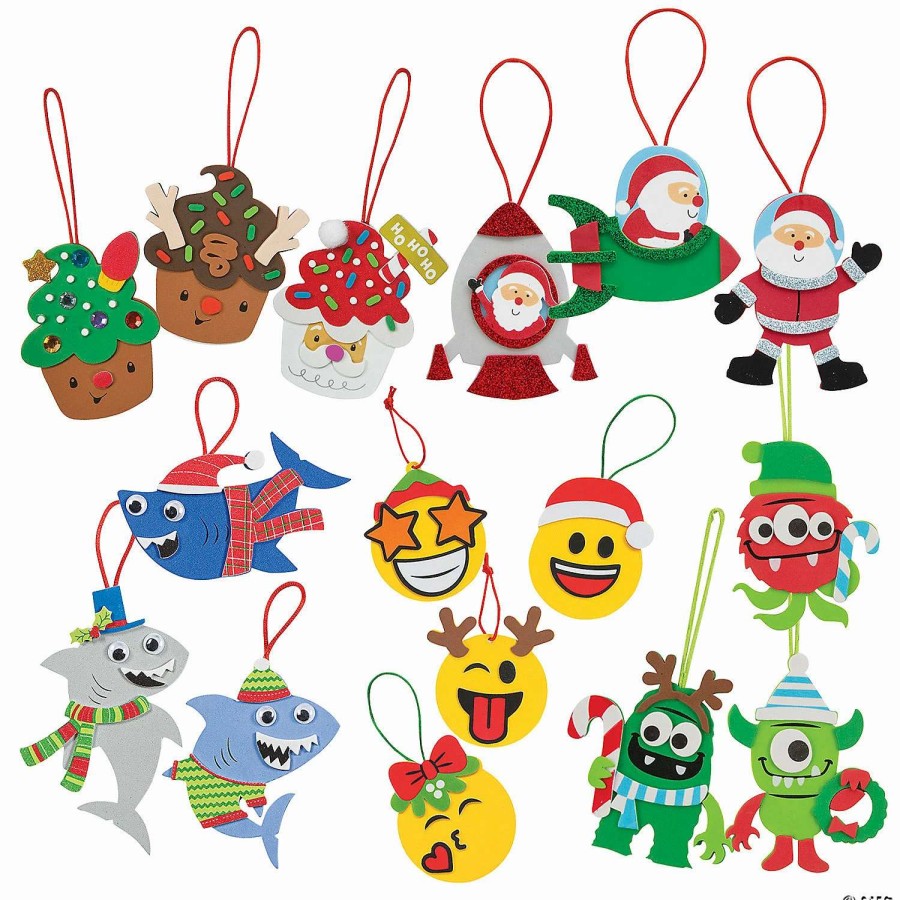 * | Cheery Christmas Ornament Craft Kit Assortment Makes 60