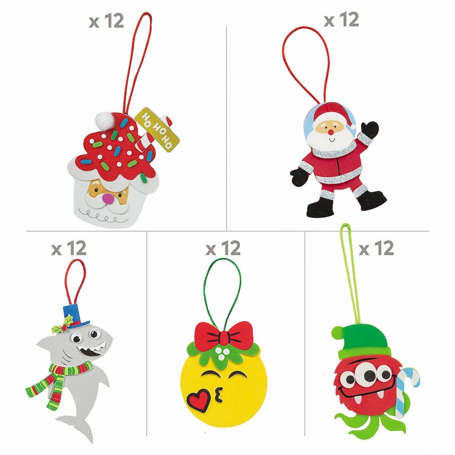 * | Cheery Christmas Ornament Craft Kit Assortment Makes 60