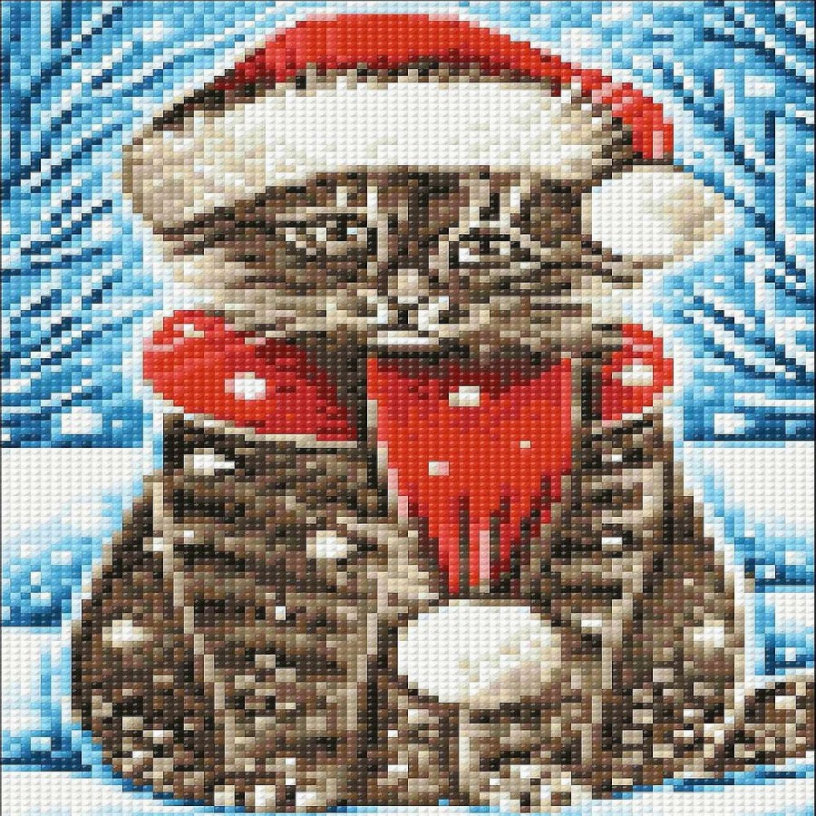 * | Crafting Spark (Wizardi) Christmas Cat Cs2436 7.9 X 11.8 Inches Crafting Spark Diamond Painting Kit