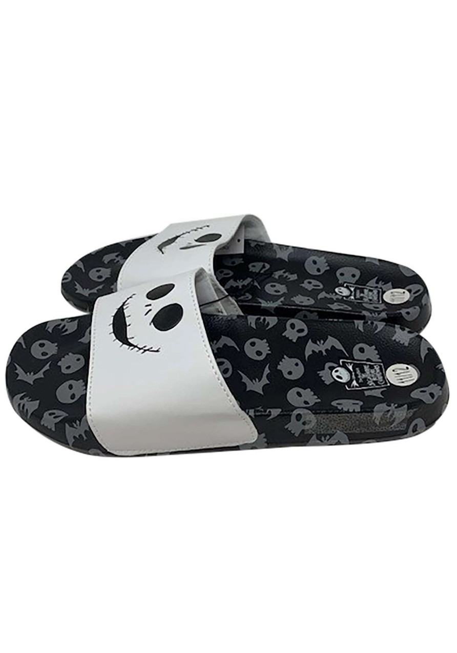 * | Nightmare Before Christmas Jack Skellington White Face Slides For Adults