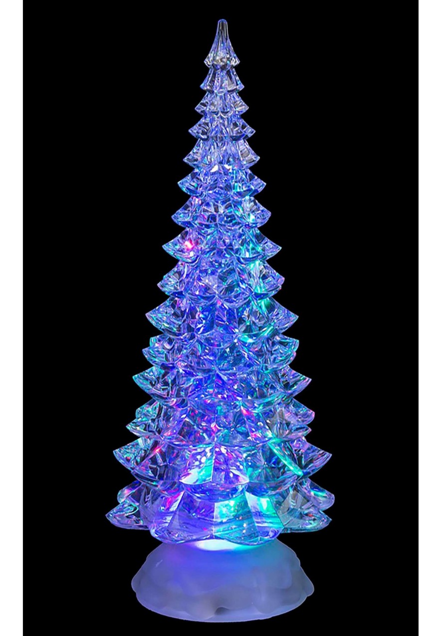 * | Large Christmas Light Up Swirling Glitter Tree Decoration