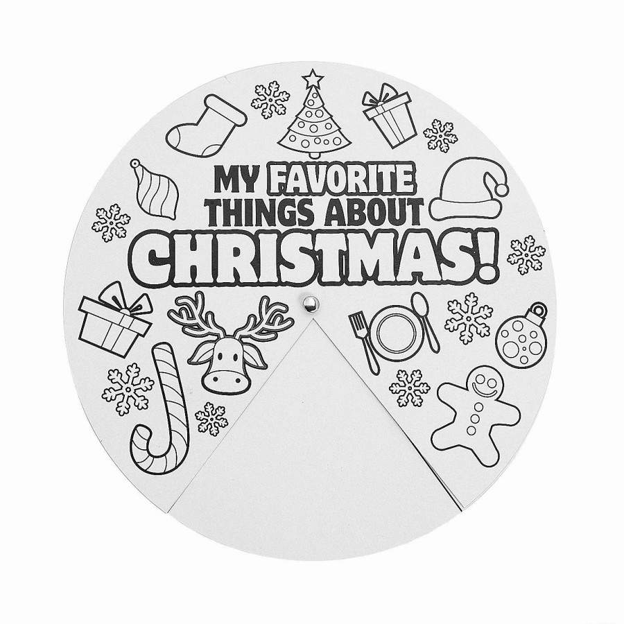 * | Color Your Own My Favorite Things About Christmas Wheels 12 Pc.