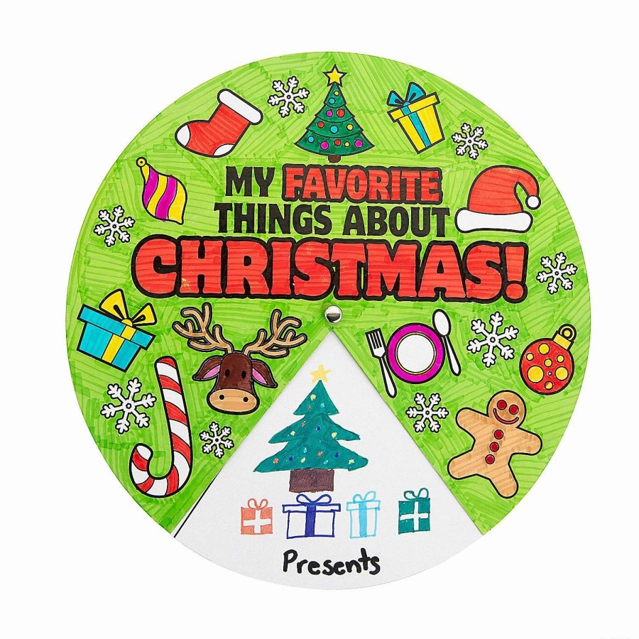 * | Color Your Own My Favorite Things About Christmas Wheels 12 Pc.