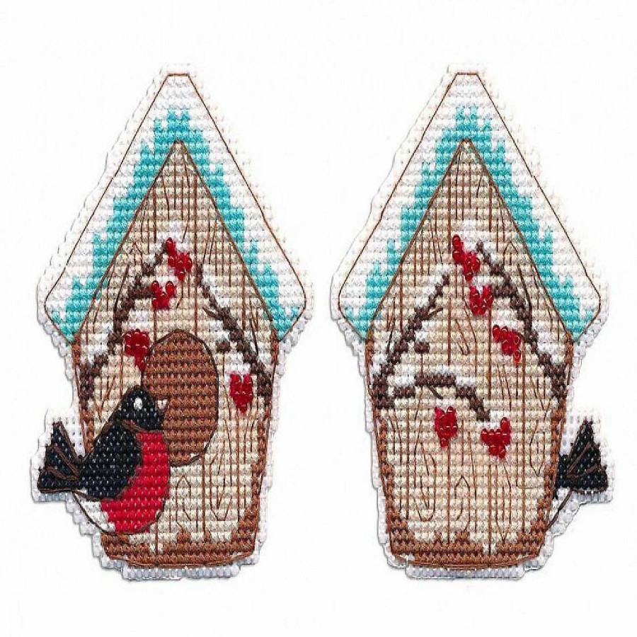 * | Oven Christmas Toy.Birdhouse 1245 Plastic Canvas Counted Cross Stitch Kit