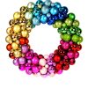 * | Rainbow Colors Christmas Ball 15 Wreath