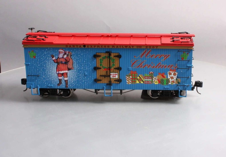 * | Usa Trains R13025 G 2007 Christmas Reefer Car Metal Wheels Ln/Box