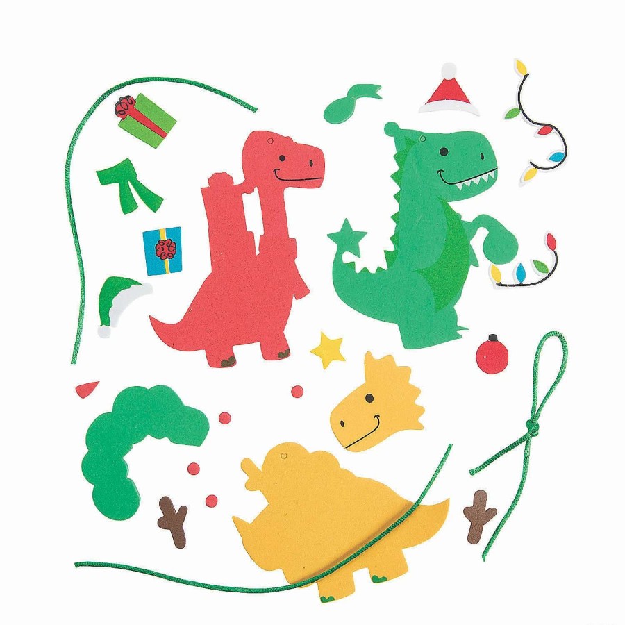 * | Christmas Dinosaur Ornament Craft Kit Makes 12