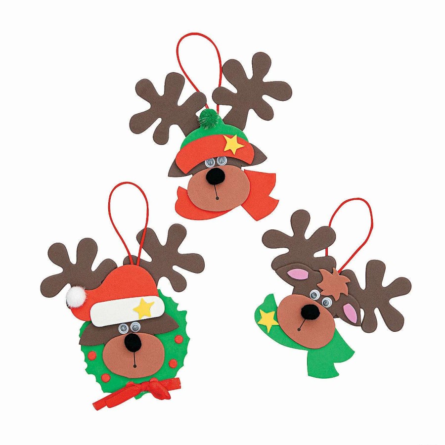 * | Reindeer Christmas Ornament Craft Kit Makes 12