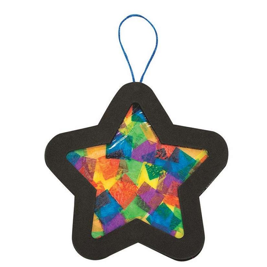 * | Tissue Paper Star Christmas Ornament Craft Kit- Makes 12