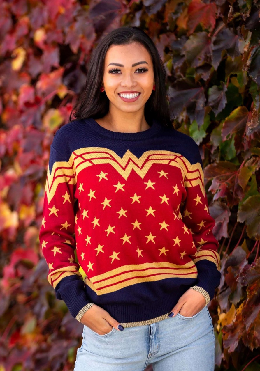 * | Wonder Woman Dark Blue Adult Ugly Christmas Sweater