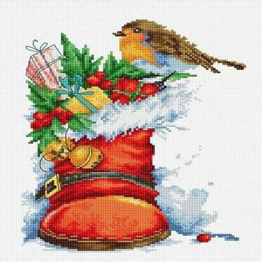 * | Luca-S Christmas Boot B2310L Counted Cross-Stitch Kit