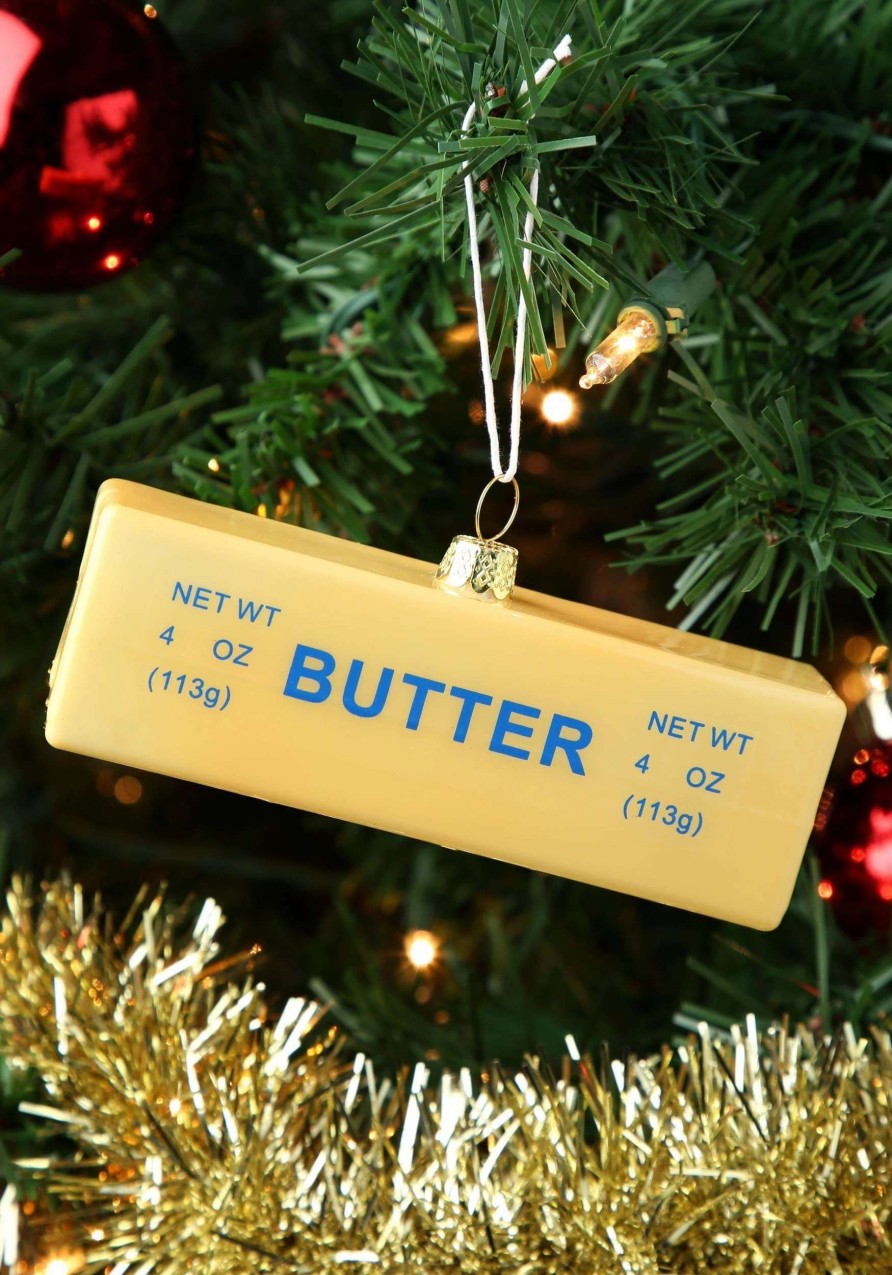 * | Stick Of Butter Glass Christmas Ornament