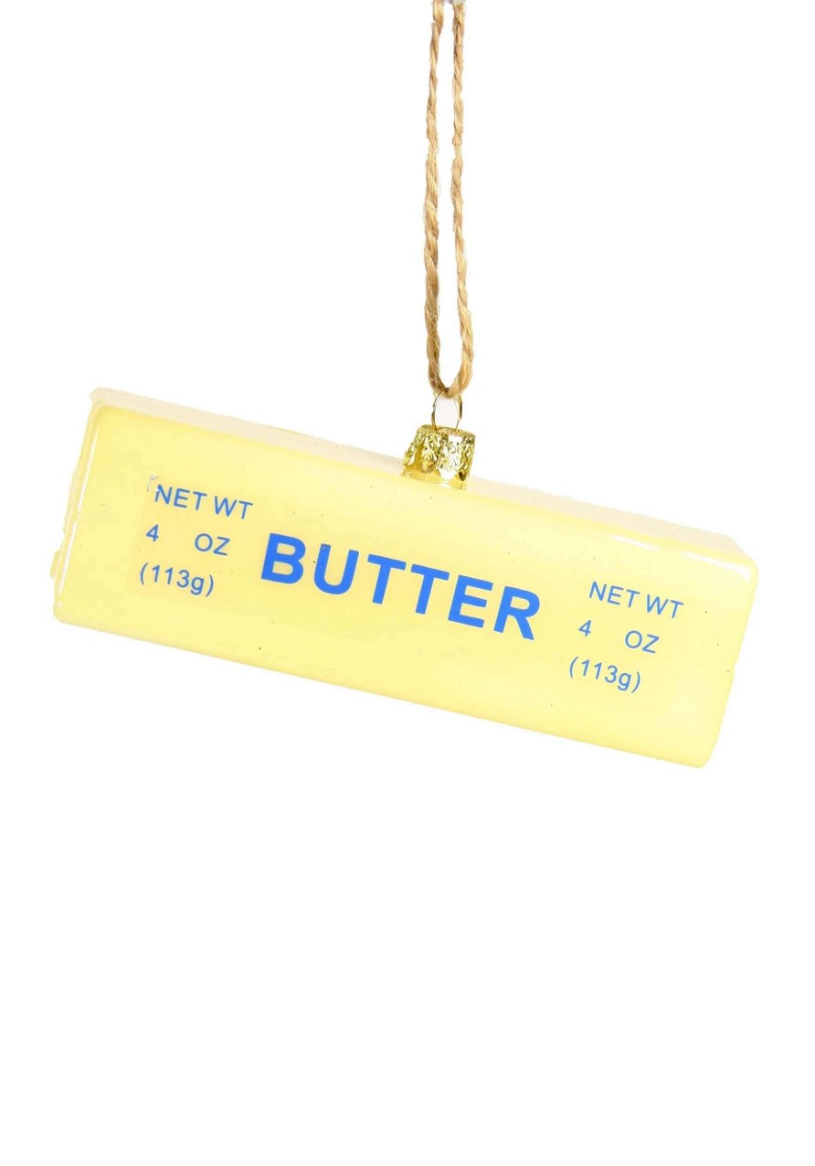 * | Stick Of Butter Glass Christmas Ornament