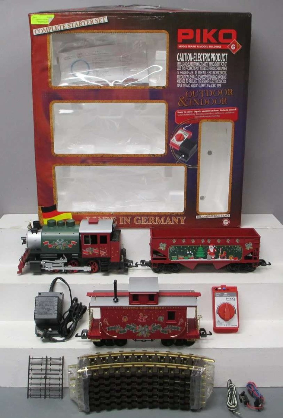 * | Piko 38105 Christmas G Gauge Steam Starter Train Set Ln/Box