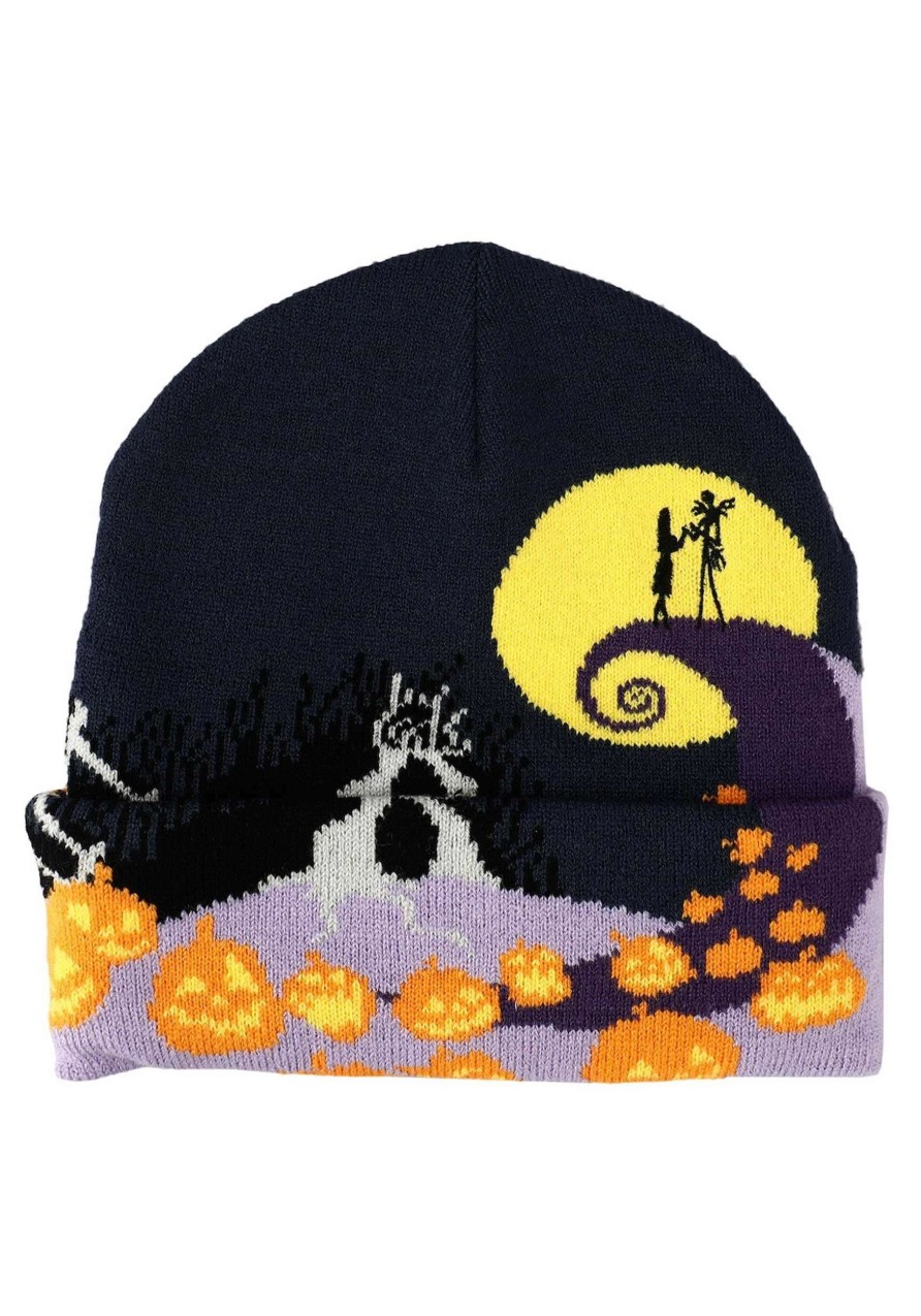 * | The Nightmare Before Christmas Landscape Jacquard Adult Beanie