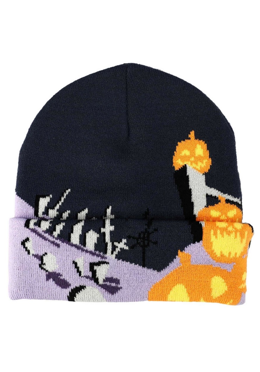 * | The Nightmare Before Christmas Landscape Jacquard Adult Beanie