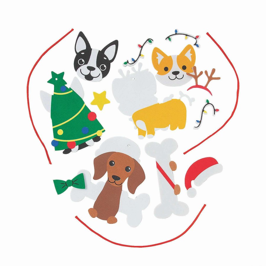 * | Christmas Dog Ornament Craft Kit Makes 12