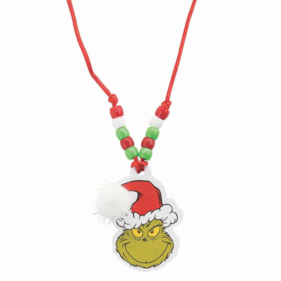 * | Dr. Seuss The Grinch Christmas Pom-Pom Necklace Craft Kit Makes 12