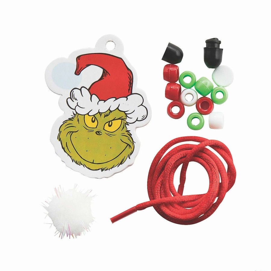 * | Dr. Seuss The Grinch Christmas Pom-Pom Necklace Craft Kit Makes 12