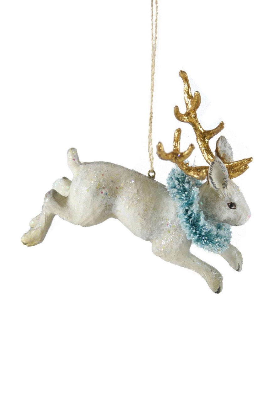 * | Jackalope W/Goldleaf Antlers Christmas Ornament