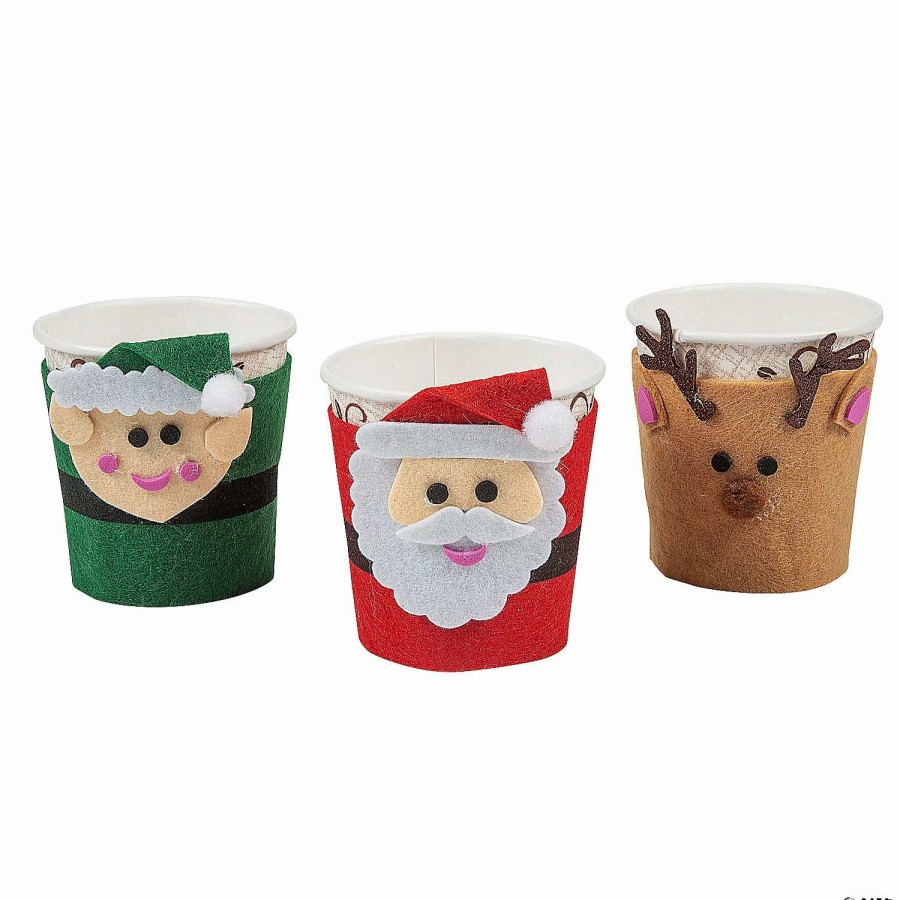 * | Christmas Character Cup Sleeves Craft Kit Makes 3