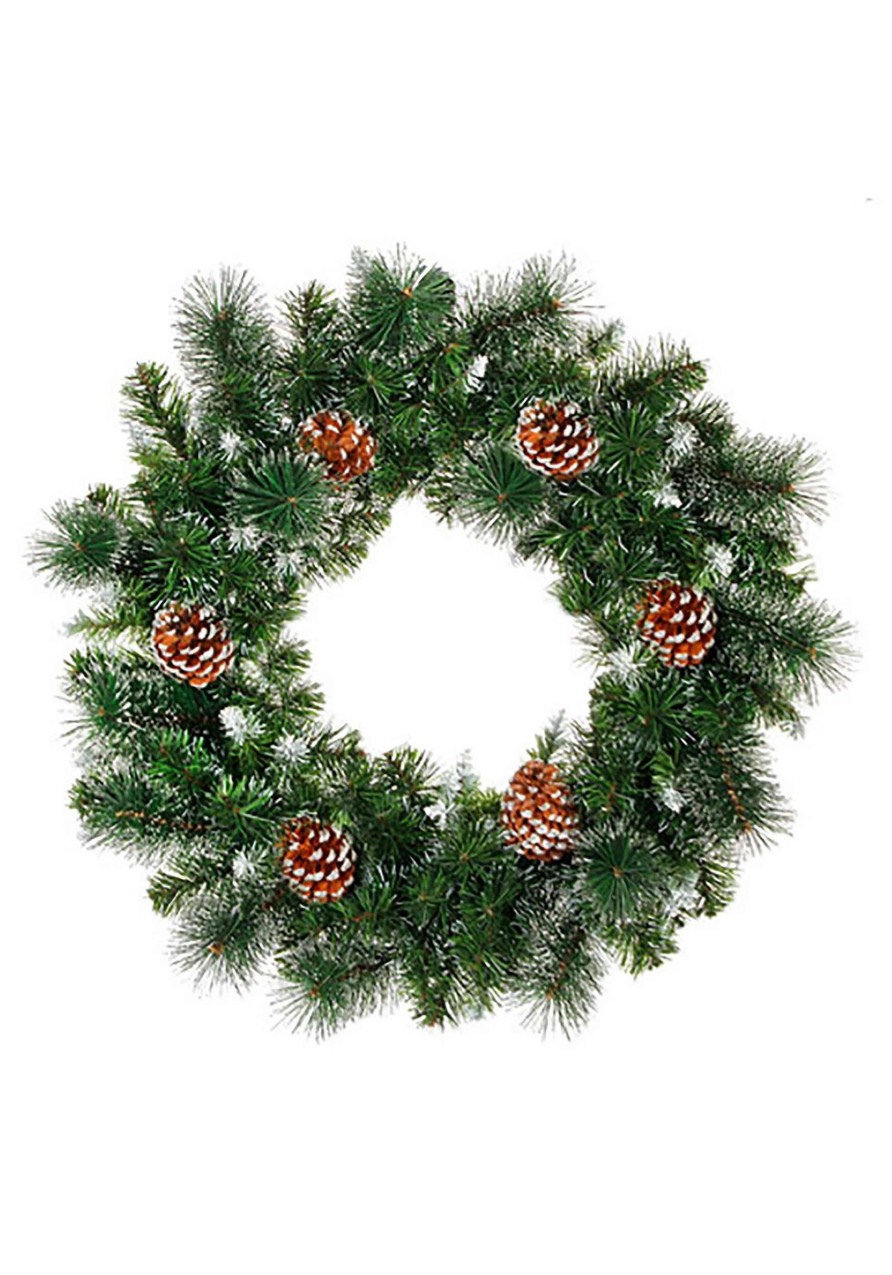 * | 24 Christmas Wreath With Pine Cones