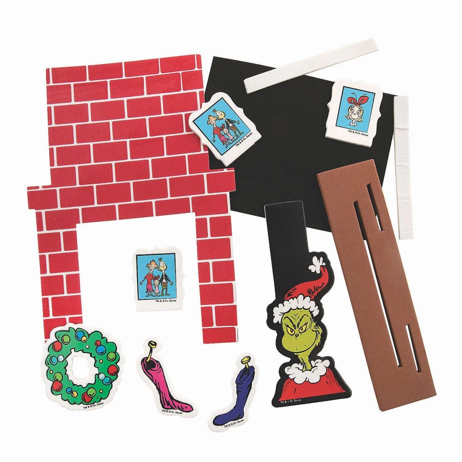 * | Dr. Seuss The Grinch Christmas Fireplace Pop-Up Craft Kit Makes 12