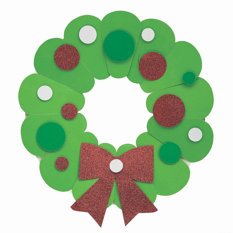 * | Paper Plate Christmas Wreath Craft Kit- Makes 12